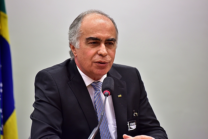 Haroldo Pinheiro durante audiência pública para debater o Projeto de Lei No. 2.043. (Foto: Zeca Ribeiro/Câmara dos Deputados)
