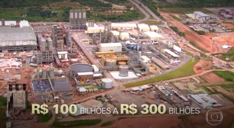 Edição do "Fantástico" do último domingo (04/06) abordou corrupção em obras (Foto: TV Globo/Captura)